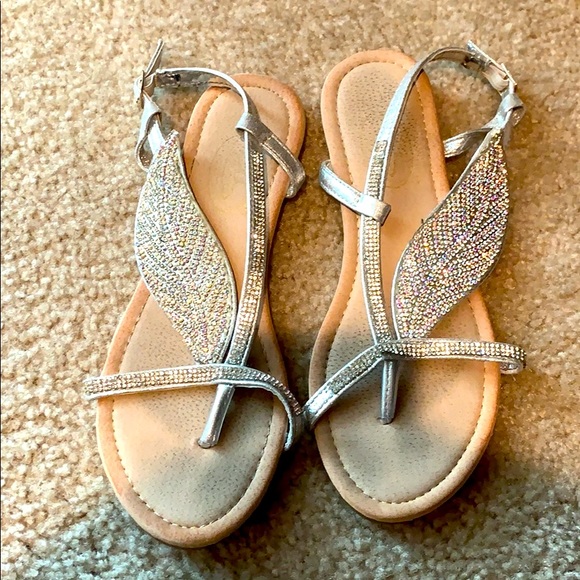 Flat Silver Sandals - Picture 1 of 1